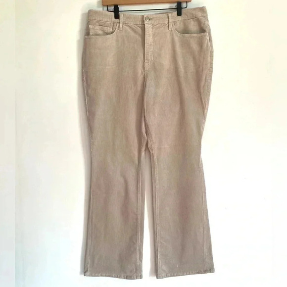NWT Good American Good Classic Boot Corduroy Pants Cream Tan Stretch Plus Size - Picture 4 of 14